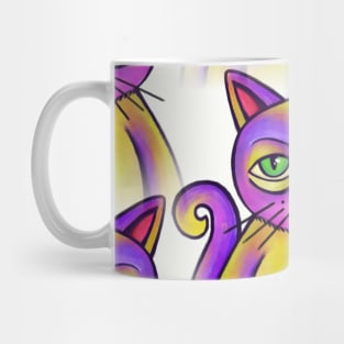 Purple Cats Mug